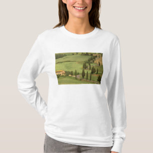 Europa, Italien, Toskana, Monticchiello. Kurvenrei T-Shirt
