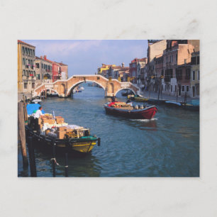 Europa, Italien, Venedig. Einfahrt von Schiffen Postkarte