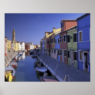 Europa, Italien, Venedig, Murano Island, farbenfro Poster