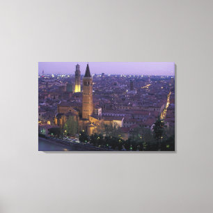 Europa, Italien, Verona, Aussicht vom Castel S. Leinwanddruck