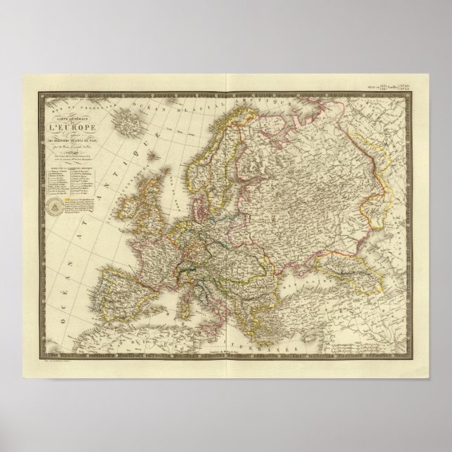 Europa-Karte 2 Poster (Vorne)