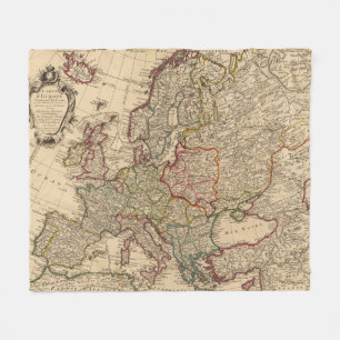Europa-Karte Fleecedecke