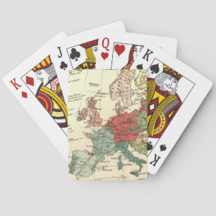 Europa-Karte-Länder - Weltantike Spielkarten