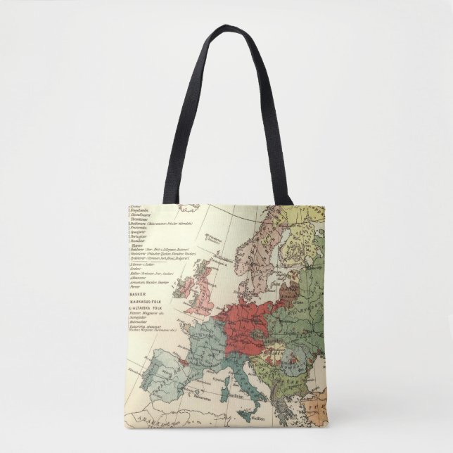 Europa-Karte-Länder - Weltantike Tasche (Vorderseite)