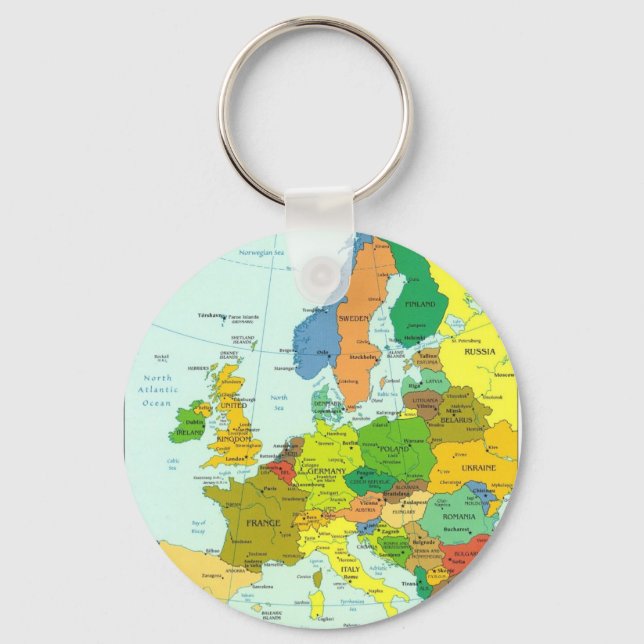 Europa-Karte Schlüsselanhänger (Vorderseite)