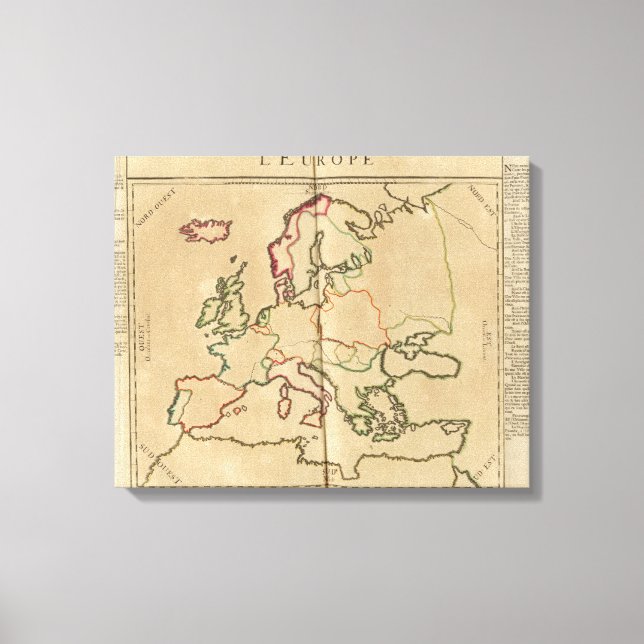 Europa-Klima Leinwanddruck (Vorderseite)