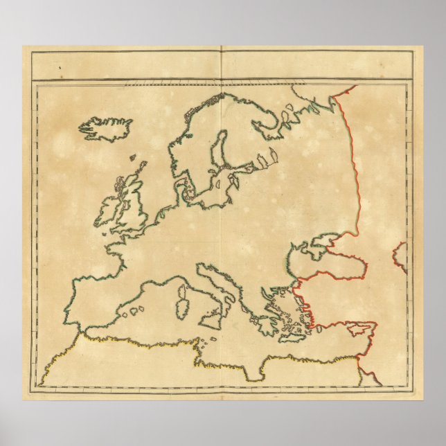 Europa Kontur 2 Poster (Vorne)