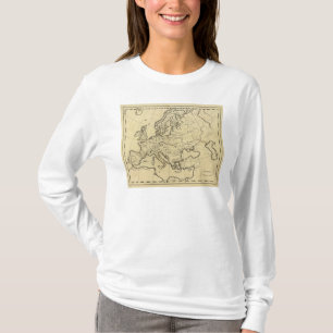 Europa-Konturkarte T-Shirt
