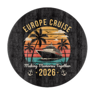 Europa-Kreuzfahrt-Truppe 2026 Familie passende Url Schneidebrett