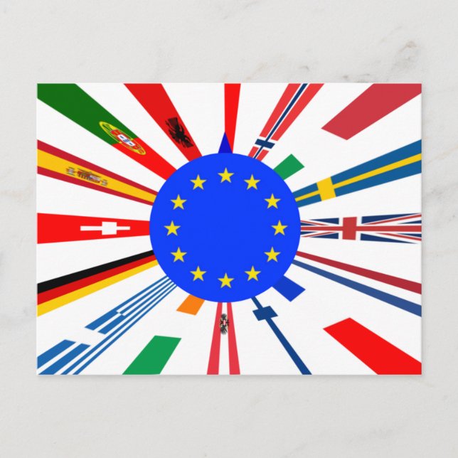 Europa, Land der aufsteigenden Sonne Postkarte (Vorderseite)
