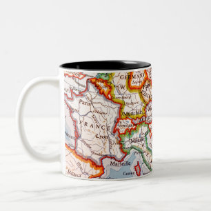 Europa-Landkarte der Länder Staaten Zweifarbige Tasse