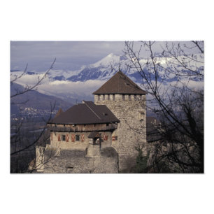Europa, Liechtenstein, Vaduz. Schloss Vaduz, Fotodruck