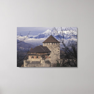 Europa, Liechtenstein, Vaduz. Schloss Vaduz, Leinwanddruck