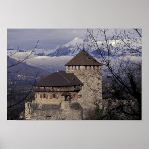 Europa, Liechtenstein, Vaduz. Schloss Vaduz, Poster