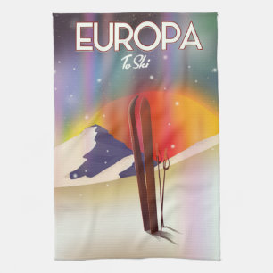 Europa - Mond des Jupiter Weltraum Kunst. Geschirrtuch