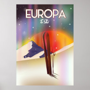 Europa - Mond des Jupiter Weltraum Kunst. Poster