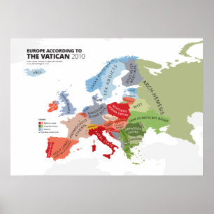Europa nach dem Vatikan Poster