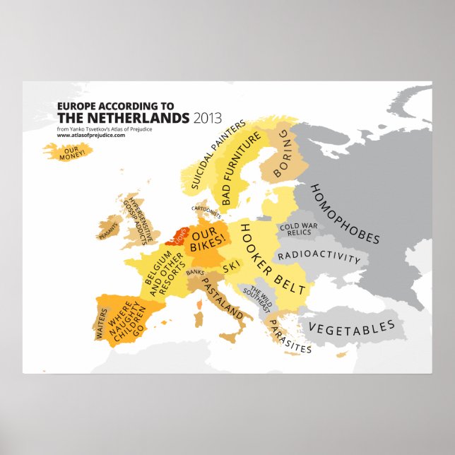 Europa nach den Niederlanden Poster (Vorne)