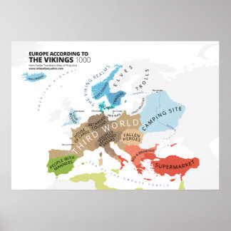 Europa nach den Wikings Poster