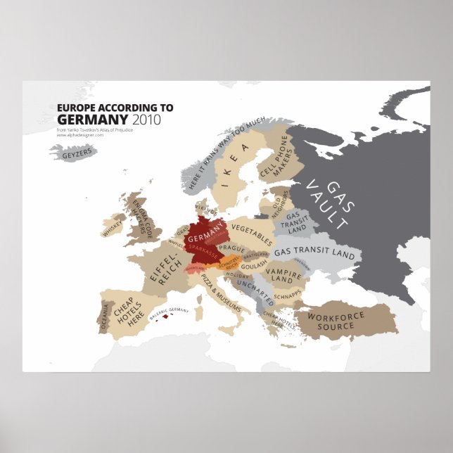 Europa nach Deutschland Poster (Vorne)