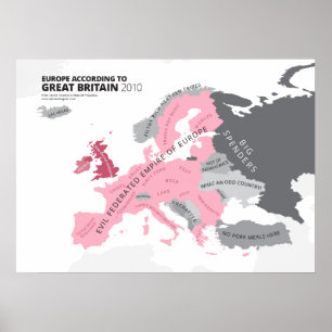 Europa nach Großbritannien Poster