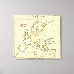 Europa nach Religion 3 Leinwanddruck