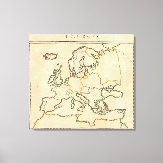 Europa nach Religion Leinwanddruck (Vorderseite)