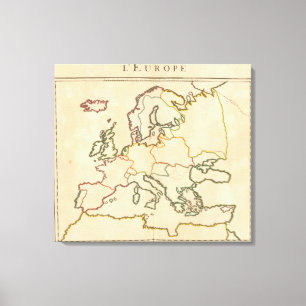 Europa nach Religion Leinwanddruck