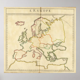 Europa nach Religion Poster