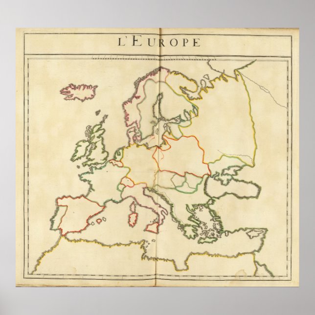 Europa nach Religion Poster (Vorne)