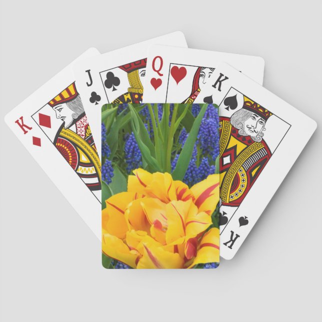 Europa, Niederlande, Lisse.Tulpen Spielkarten (Rückseite)