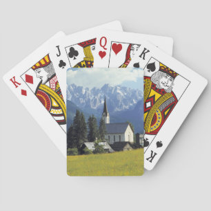 Europa, Österreich, Gosau. Der Kirchturm Spielkarten