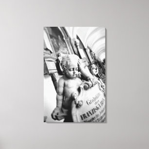Europa, Österreich, Salzburg. Cherub und Denkmal 3 Leinwanddruck