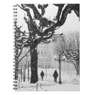 Europa, Österreich, Salzburg. Winter, Notizblock