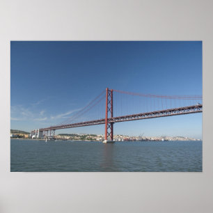Europa, Portugal, Lissabon aka Lisboa). Brücke Poster