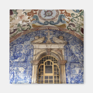 Europa, Portugal, Obidos. Farbige Architektur Magnet