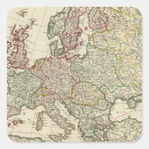 Europa Quadratischer Aufkleber