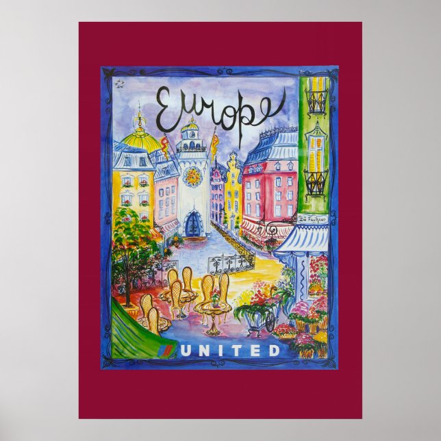 Europa Reiseplakat Poster (Vorne)