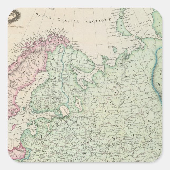 Europa, Russland, Finnland Quadratischer Aufkleber (Vorderseite)