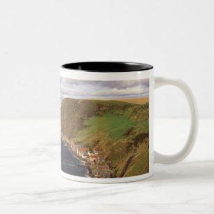 Europa, Schottland, Aberdeen. Luftansicht von Zweifarbige Tasse