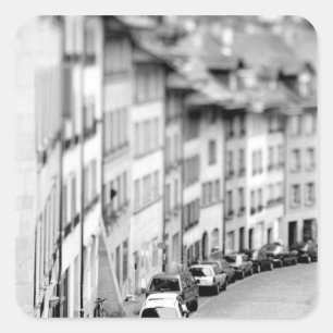 Europa, Schweiz, Bern. Altstadtgebäude Quadratischer Aufkleber