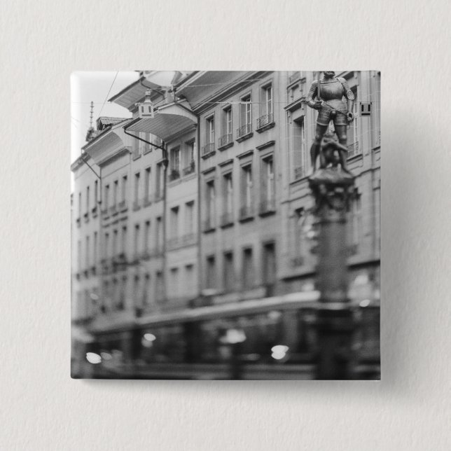Europa, Schweiz, Bern. Straßenbahn, Marktgasse Button (Vorderseite)