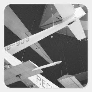 Europa, Schweiz, Luzern. Gleitflugzeug Quadratischer Aufkleber