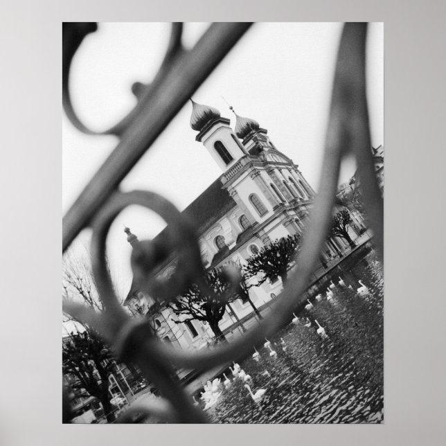 Europa, Schweiz, Luzern. Jesuitenkirche Poster (Vorne)