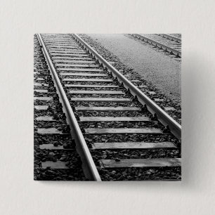 Europa, Schweiz, Zürich. Bahngleise Button