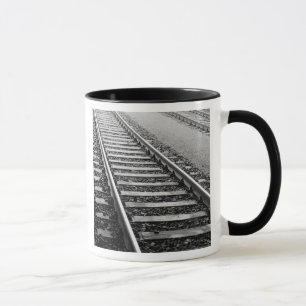 Europa, Schweiz, Zürich. Bahngleise Tasse