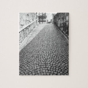 Europa, Schweiz, Zürich. Gepflasterte Straße,