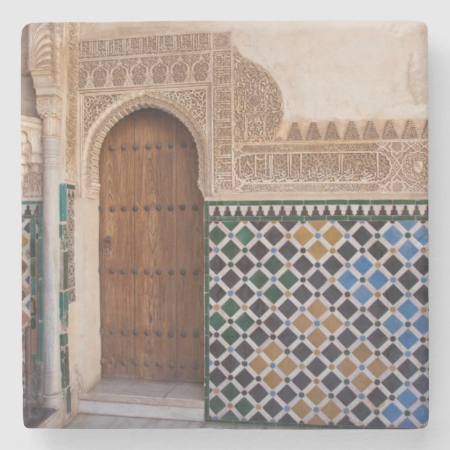 Europa, Spanien, Andalusien, Granada, Alhambra Steinuntersetzer (Vorderseite)