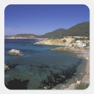 Europa, Spanien, Balearen, Ibiza, Cala de Quadratischer Aufkleber