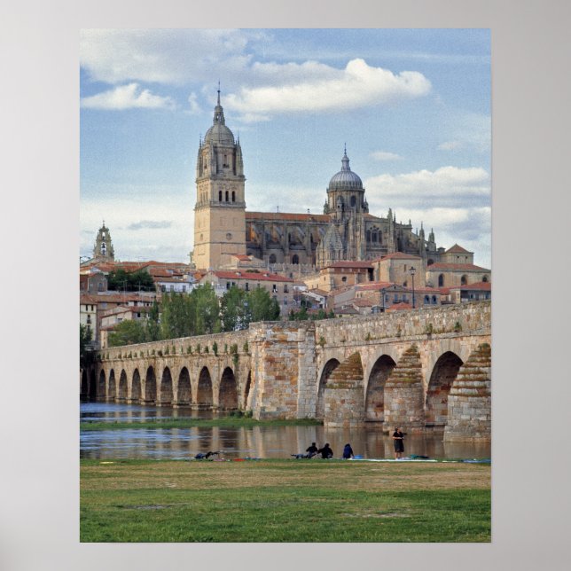 Europa, Spanien, Salamanca Die römische Brücke übe Poster (Vorne)